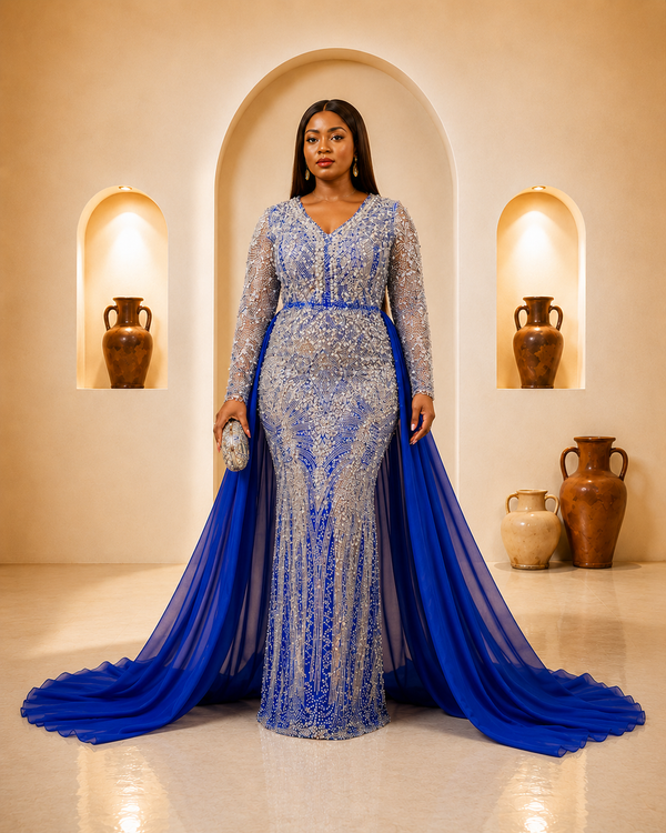 Royal Blue Couture in Arched Elegance